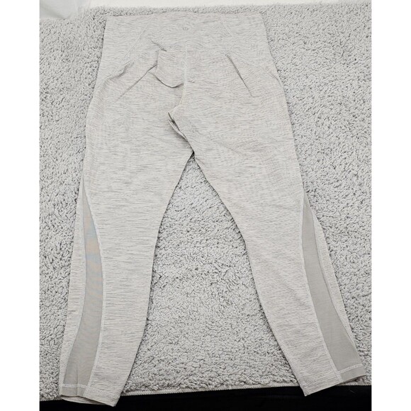 Lululemon Womens Leggings Train Times Gray Mesh 7/8 Ankle High Rise Yoga Size 10 - Picture 1 of 15